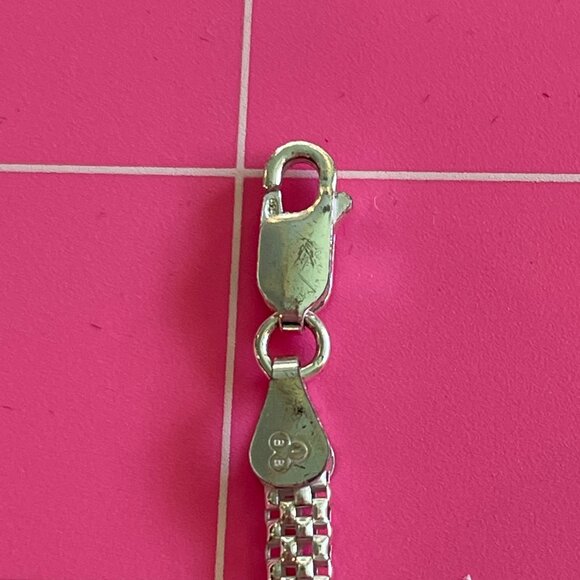 Sterling Silver from ITALY - Serpentine Chain or Cobra Chain 7 inch bracelet. - Picture 3 of 6